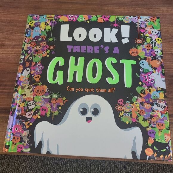 Halloween Book Look There's A Ghost Educational and Colorful Search And Find - Picture 1 of 13